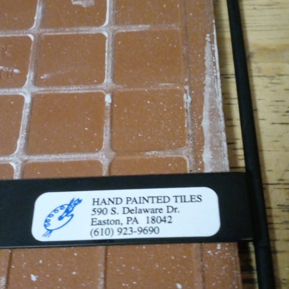 🍜Vintage Ceramic Tile Cast Iron Trivet🍝 🆕11"×11",Kitchen&Dining,Nice Gift🍲🎁 - Picture 4 of 16